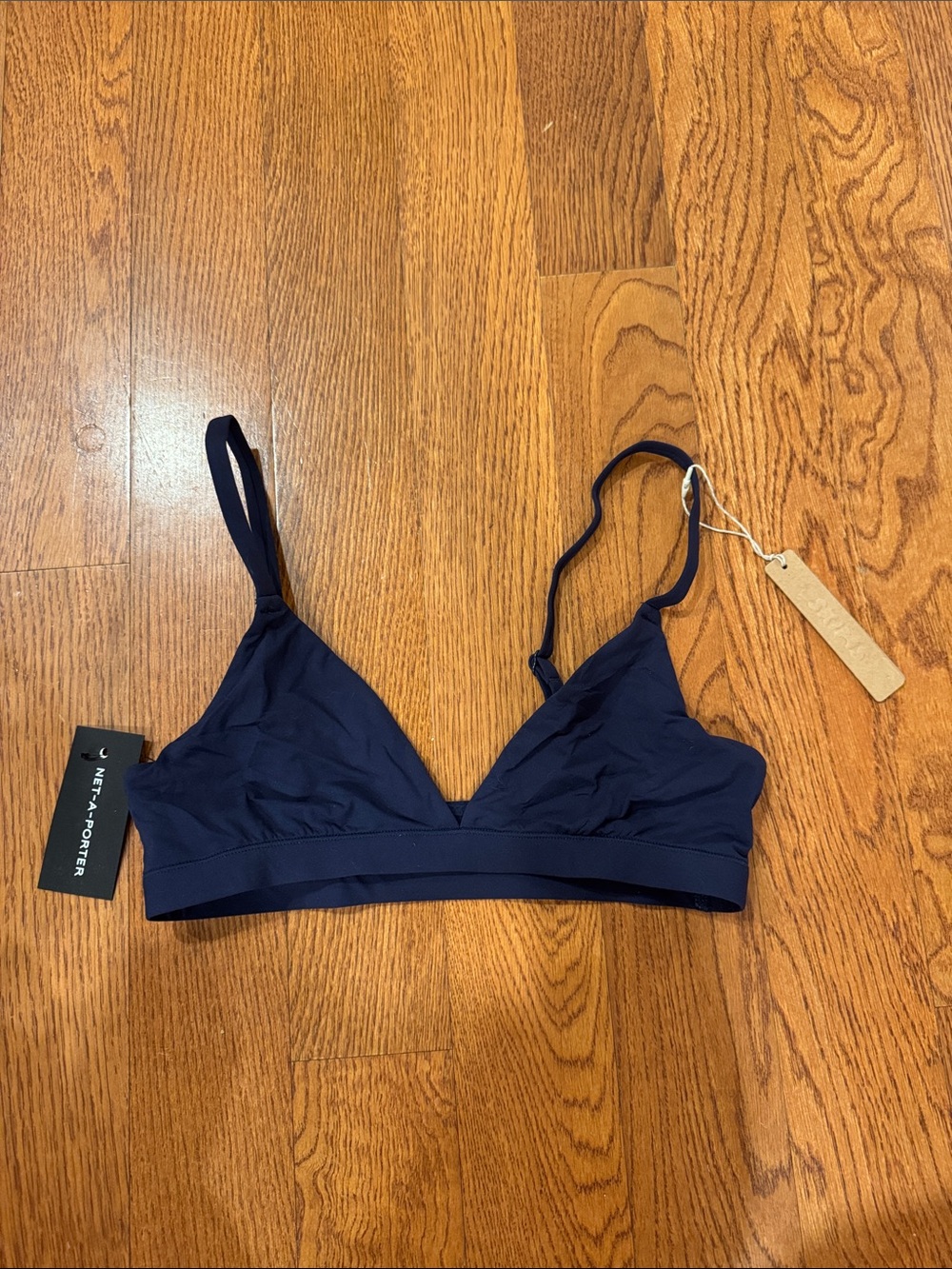 BNWT Skims Deep Navy Triangle Bralette with Adjustable Straps